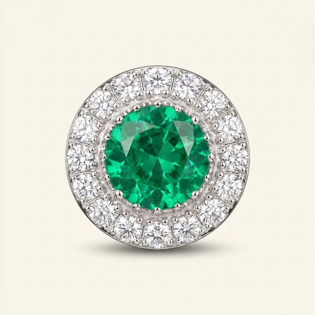 Certified Colombian emerald jewelry, handcrafted in 18k gold